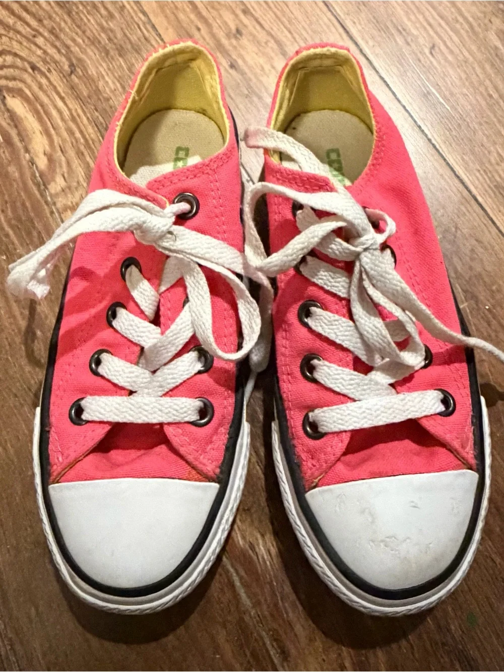 Converse Kids Lace-Up Canvas Sneakers in Pink